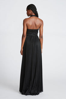 Halston | Tiffany Gown In Shimmer Jersey | Black