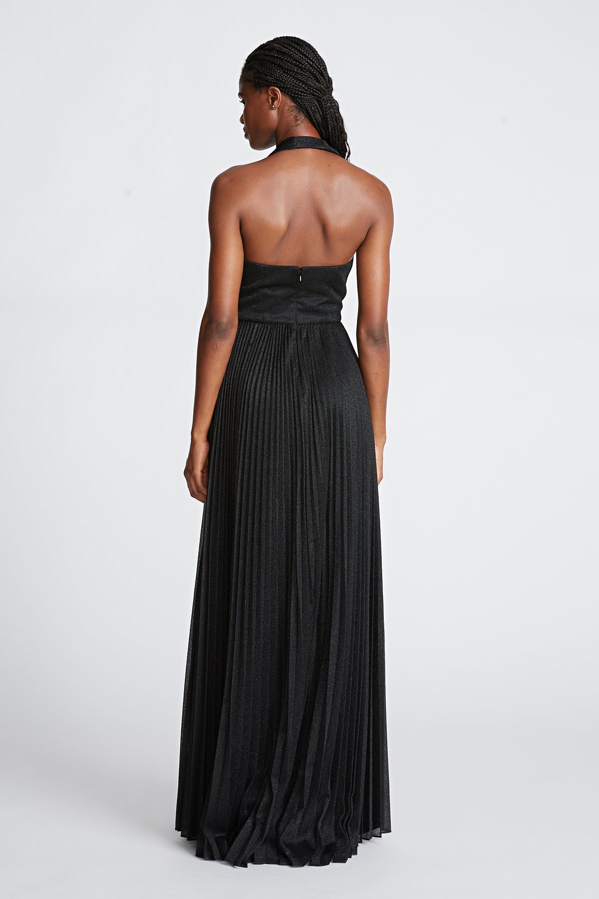 Halston | Tiffany Gown In Shimmer Jersey | Black