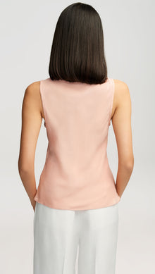 Tank in Matte-side Silk Charmeuse | Dusty Pink