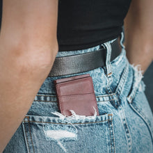 Leather Cardholder | Merlot Red