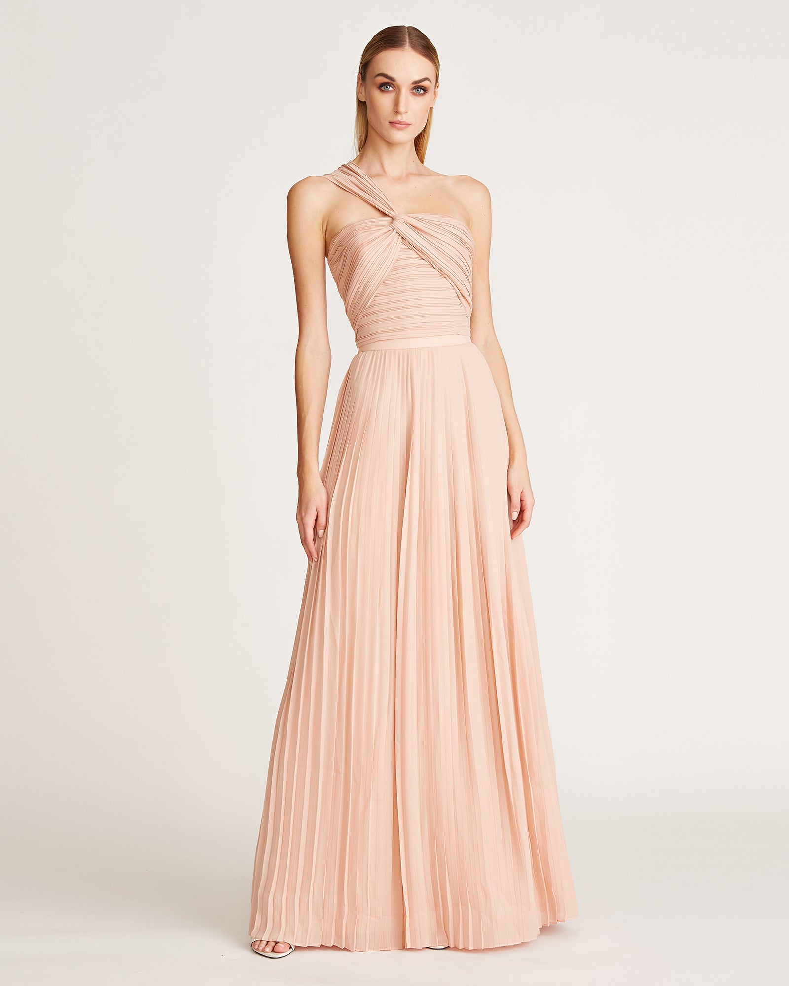 Halston | Renee Pleated Evening Skirt | Blush
