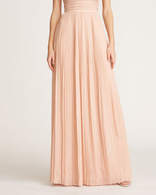 Halston | Renee Pleated Evening Skirt | Blush