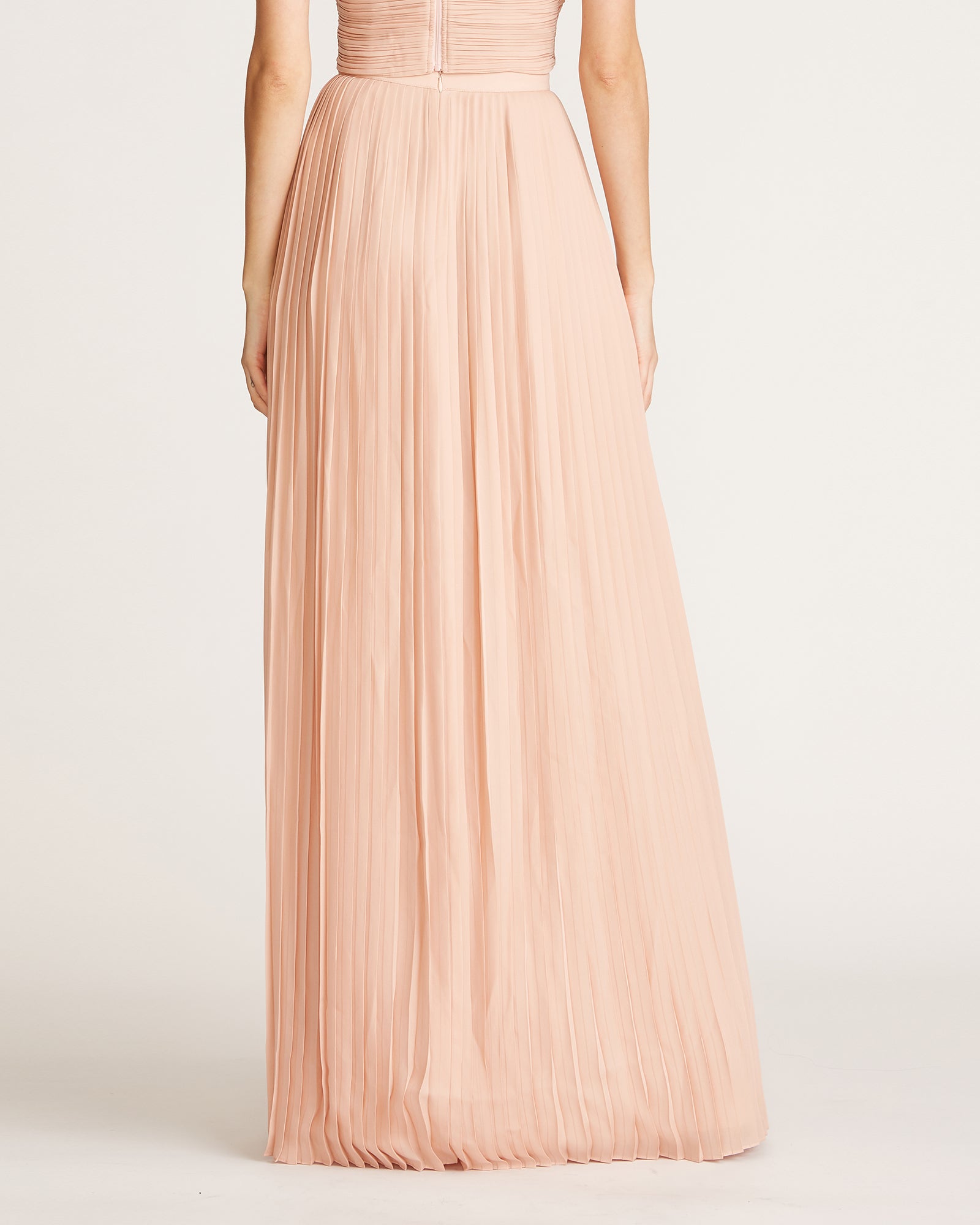 Halston | Renee Pleated Evening Skirt | Blush