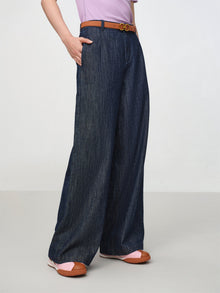 Loose Slimming Denim Jeans | Navy