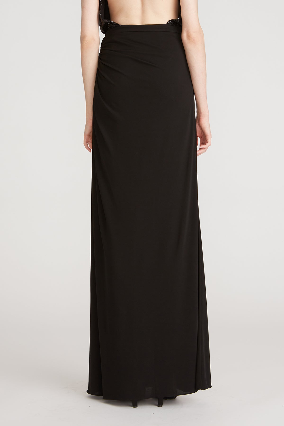 Halston | Callen Matte Jersey Skirt | Black