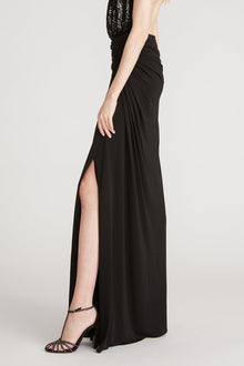 Halston | Callen Matte Jersey Skirt | Black