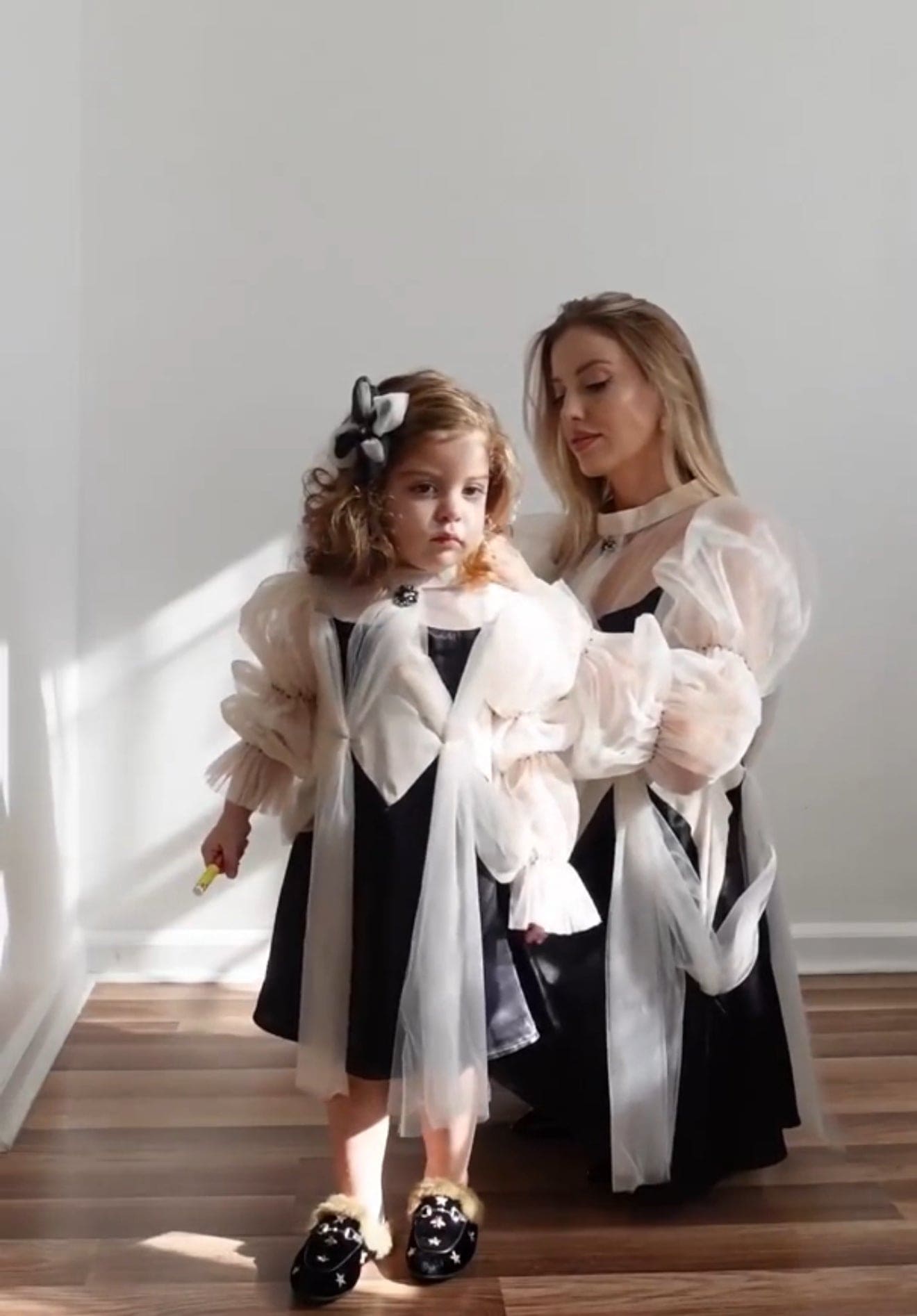 Baby Girls | The Paris Dress | White x Black