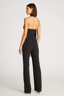 Halston | Tamra Jumpsuit In Fluid Crepe | Black