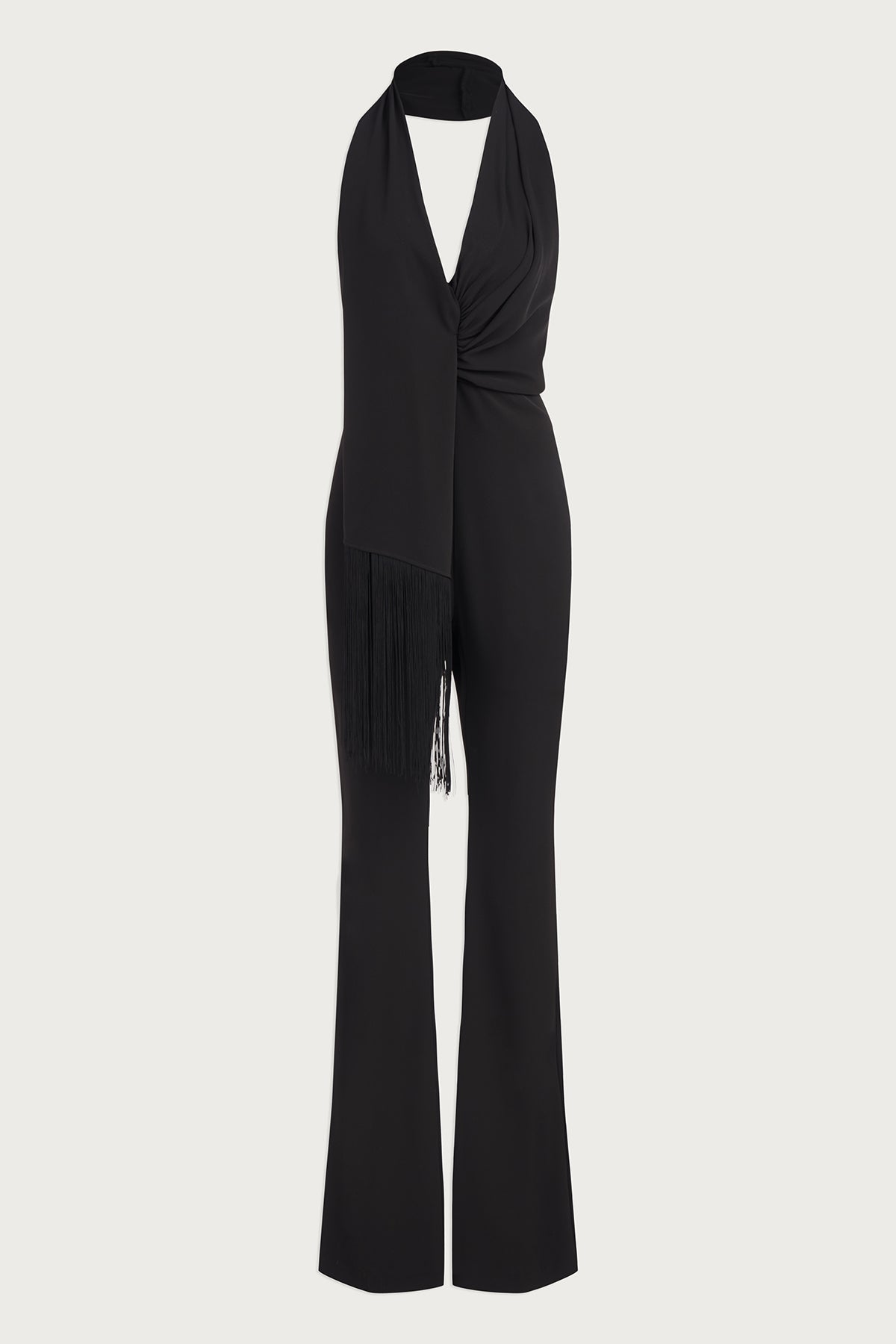 Halston | Tamra Jumpsuit In Fluid Crepe | Black