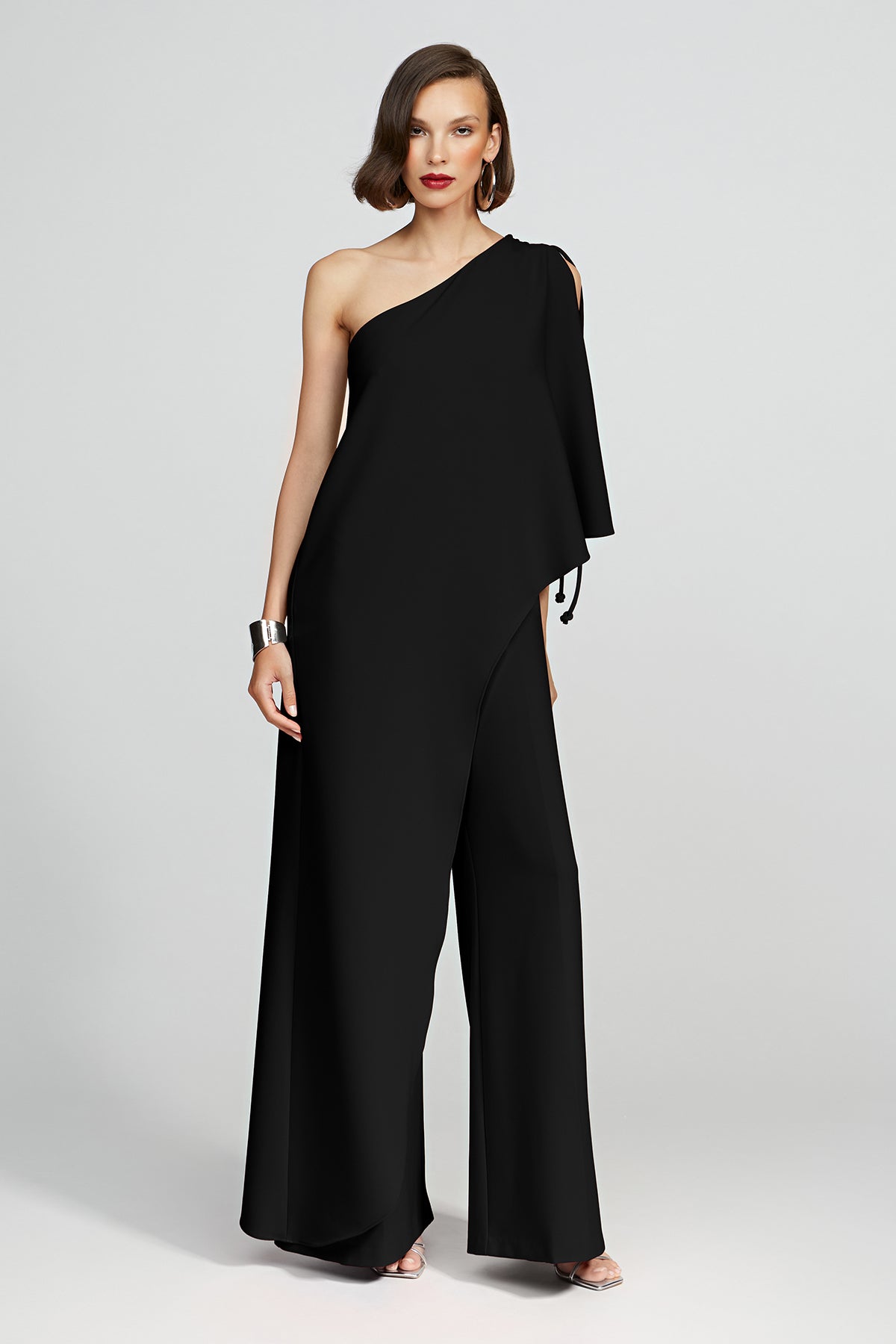Halston | Ignacia Jumpsuit In Luxe Crepe | Black