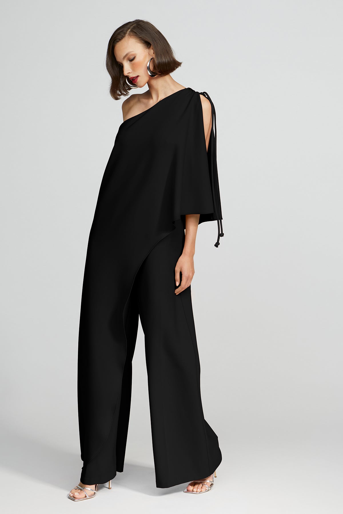 Halston | Ignacia Jumpsuit In Luxe Crepe | Black