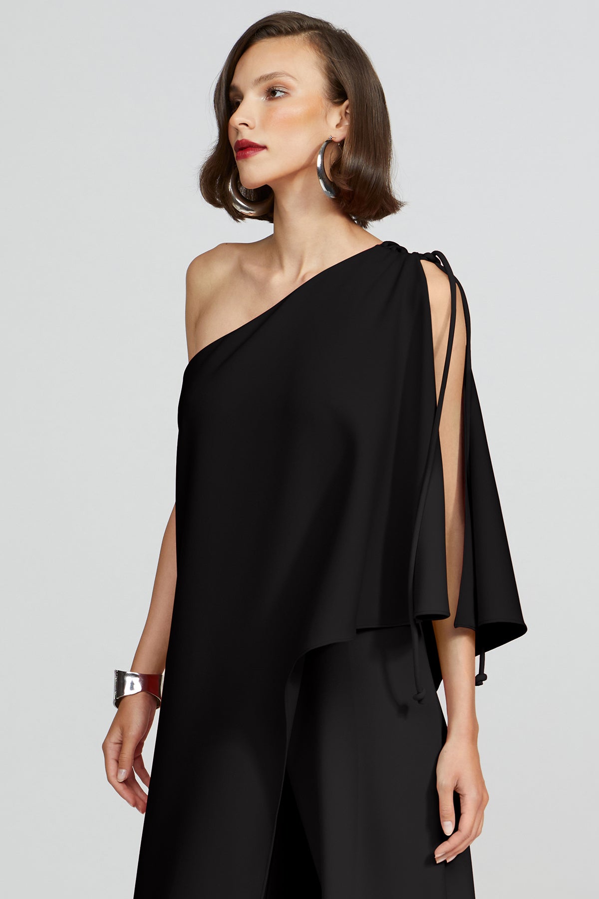 Halston | Ignacia Jumpsuit In Luxe Crepe | Black