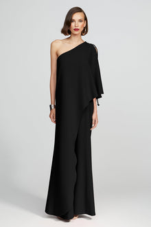 Halston | Ignacia Jumpsuit In Luxe Crepe | Black