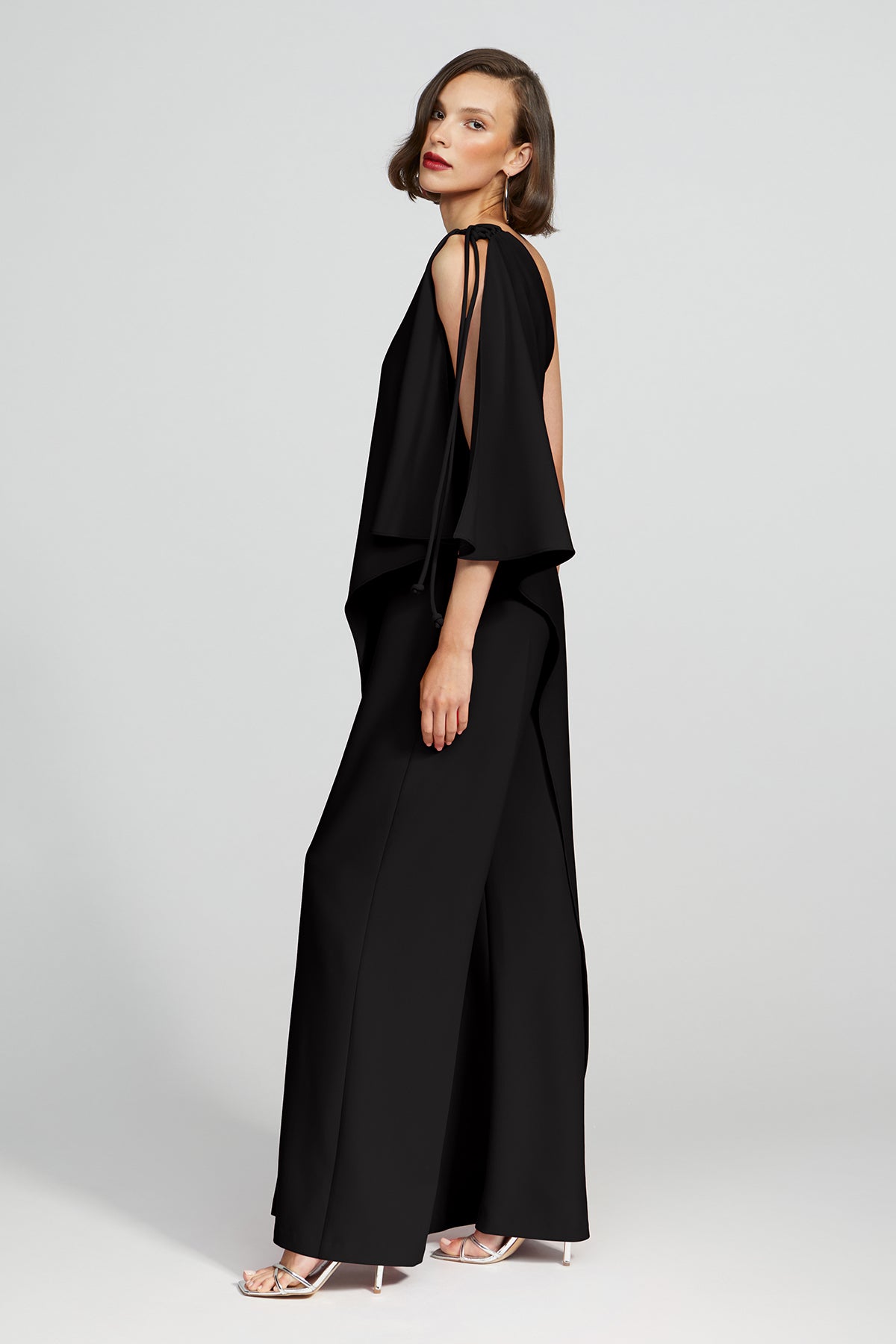 Halston | Ignacia Jumpsuit In Luxe Crepe | Black