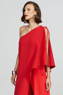Halston | Ignacia Jumpsuit In Luxe Crepe | Flame