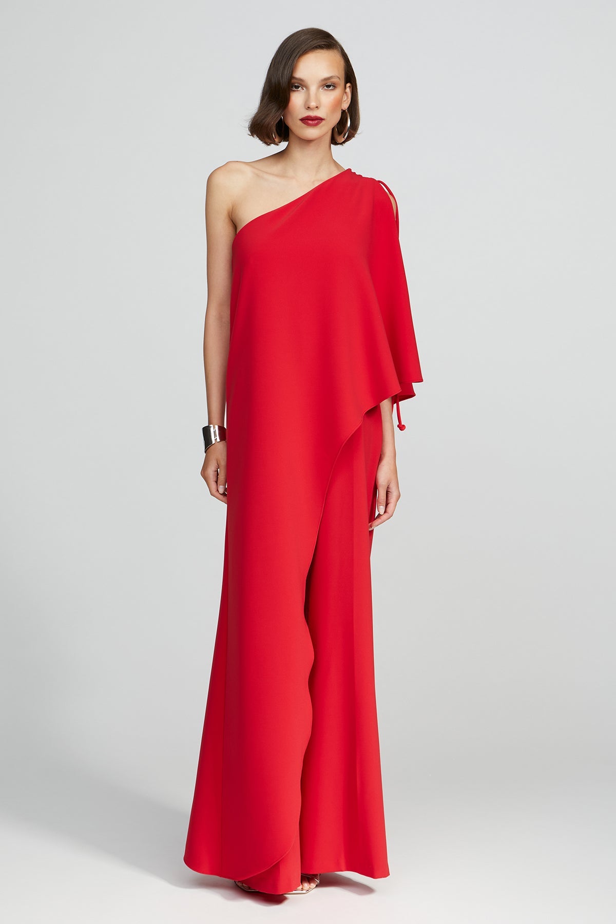 Halston | Ignacia Jumpsuit In Luxe Crepe | Flame