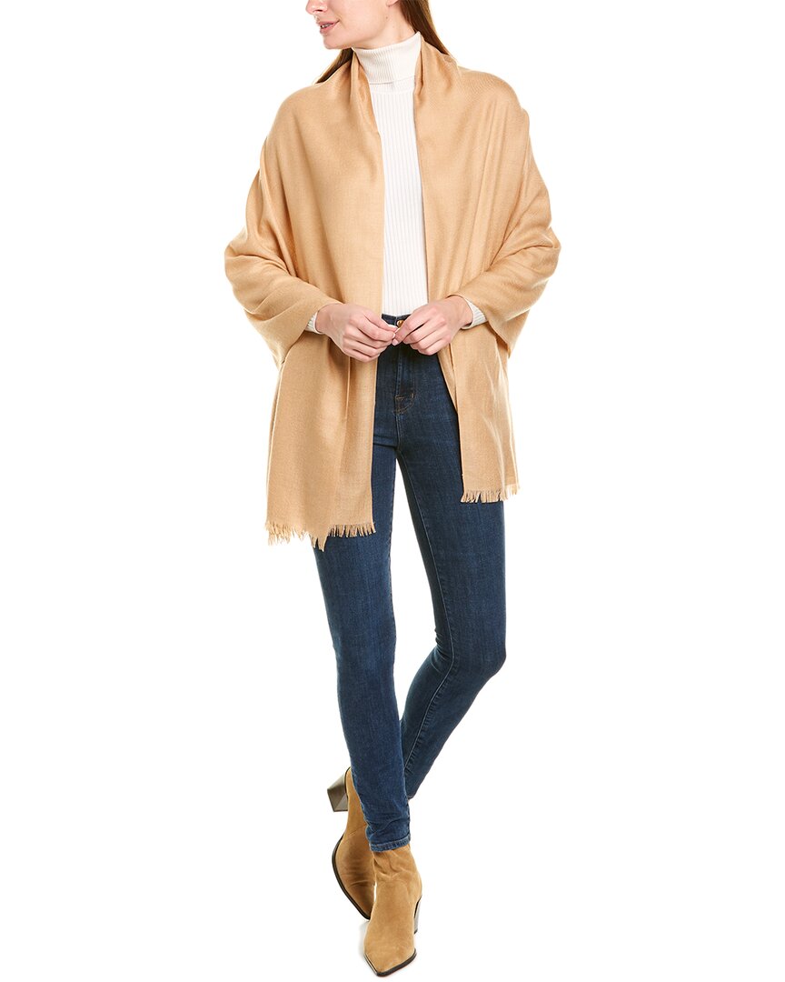 Amicale Cashmere | Womens | Solid Cashmere & Wool-Blend Wrap | Beige