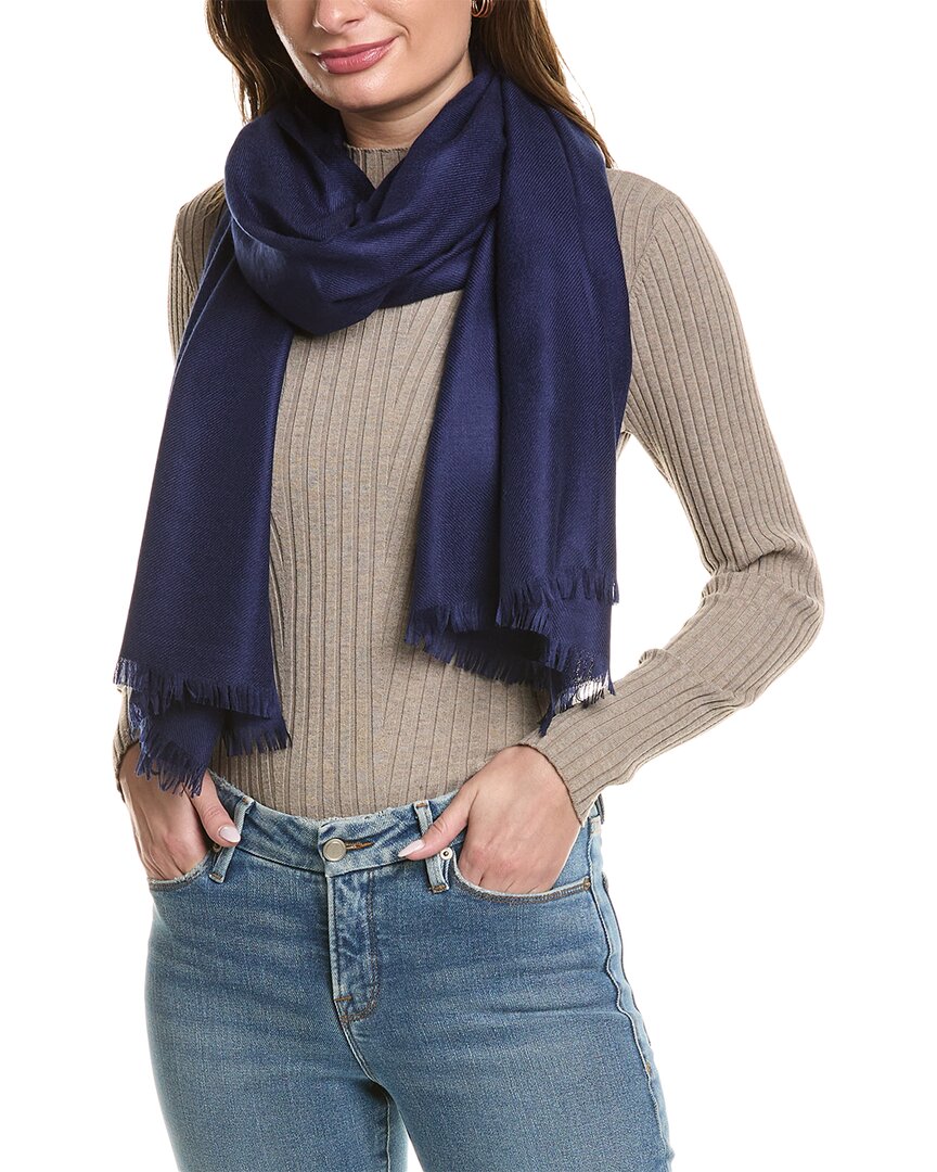 Amicale Cashmere | Womens | Solid Cashmere & Wool-Blend Wrap | Navy