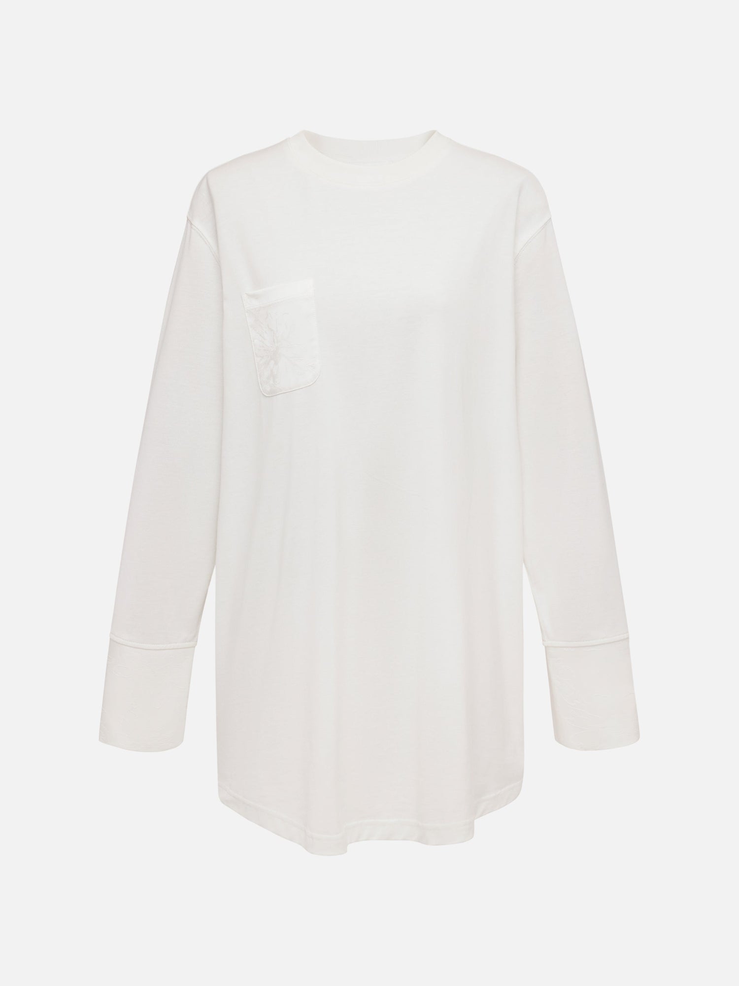 Loose-Fit Long Sleeve Tee | White