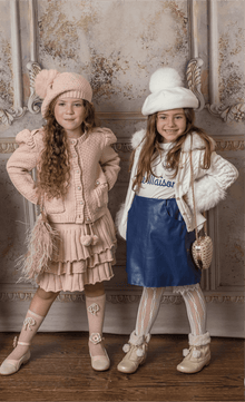 Baby Girls | Julie Knit Cotton Top and Skirt Set | Pink