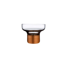 Contour Bowl With Top And Copper Base - High Foot | Clear Crystal/Copper