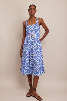 Candace Dress | Belle Tile Blue