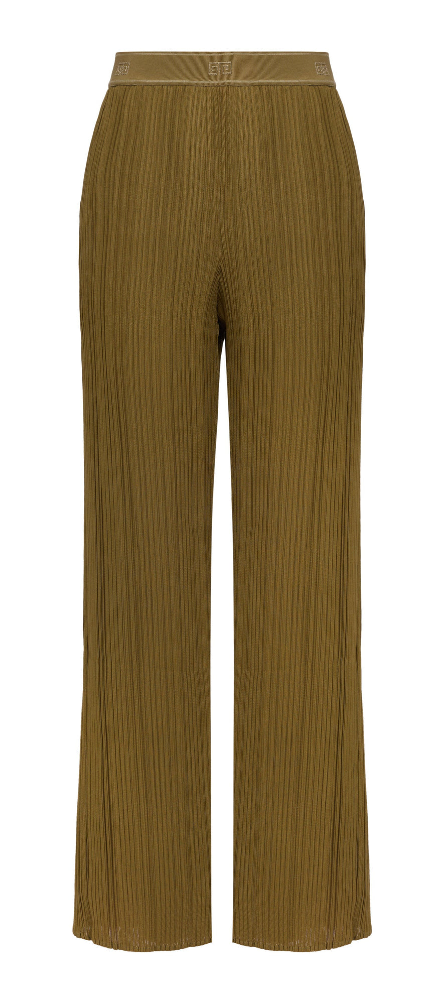 wide-leg trousers | Olive Green