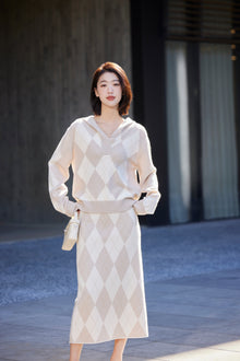 Cashmere Knit Sweatshirt | Beige