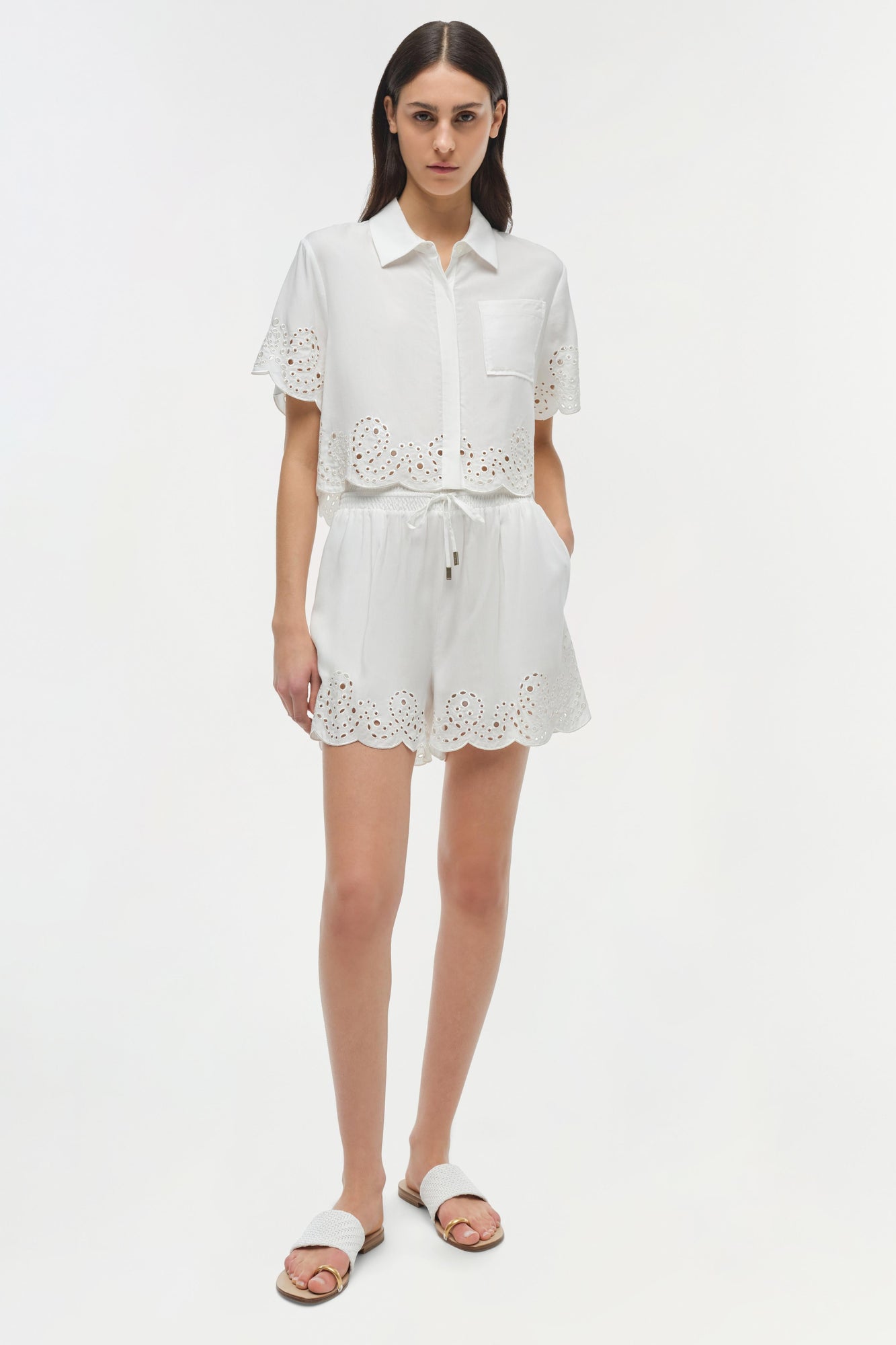 Womens | Amelie Embroidered Short | White