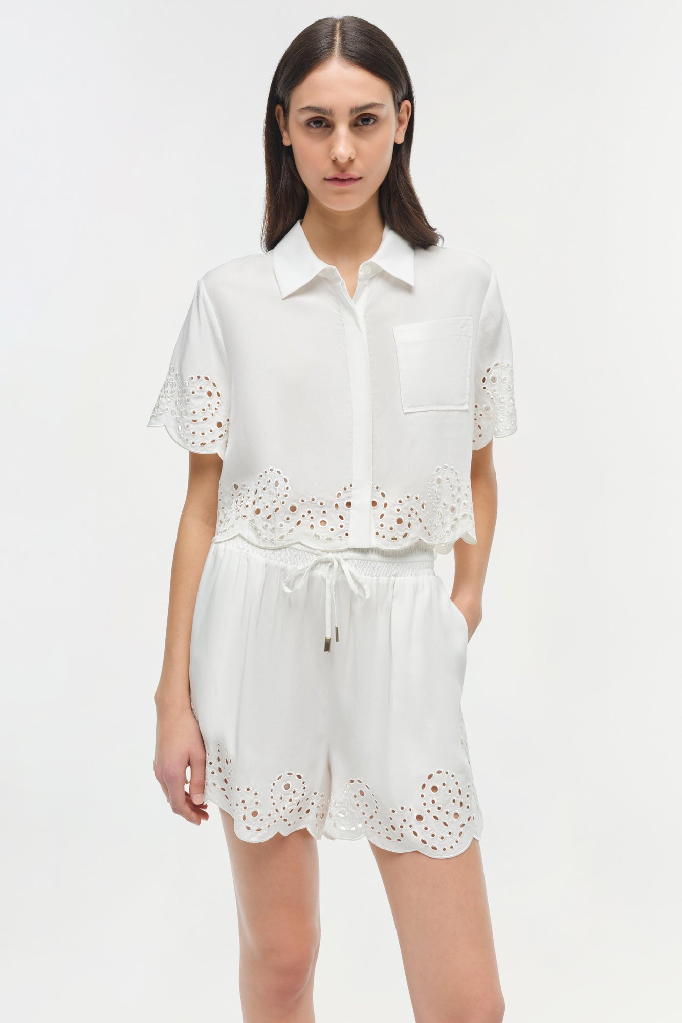 Womens | Amelie Embroidered Short | White