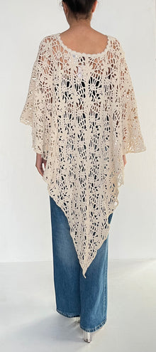 Hemant & Nandita | Crochet Poncho | White