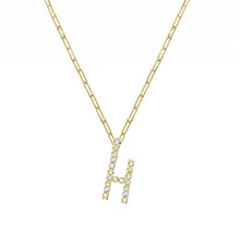 The Iced Out Reda Letter Necklace | 18KT Gold Vermeil