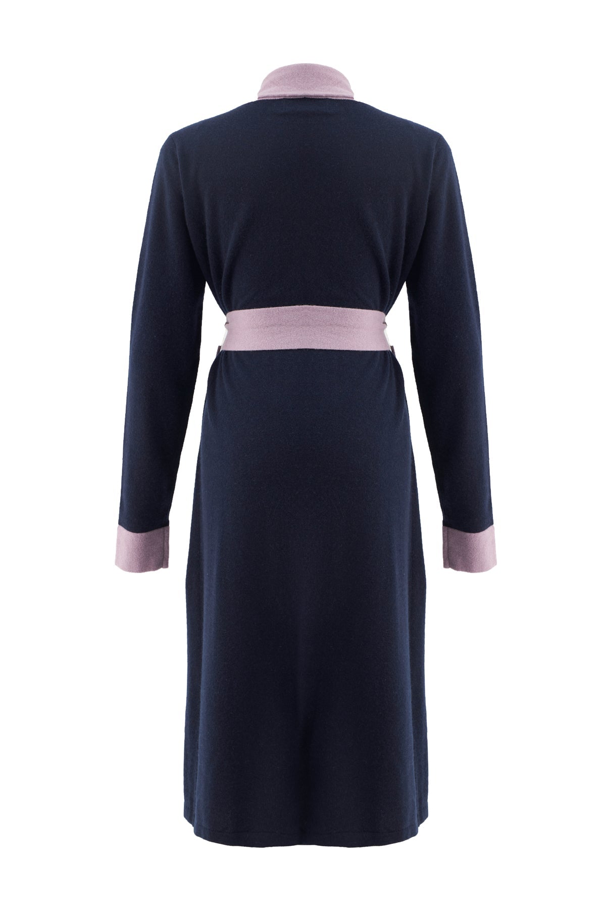 Cashmere Robe | Navy/Lavander