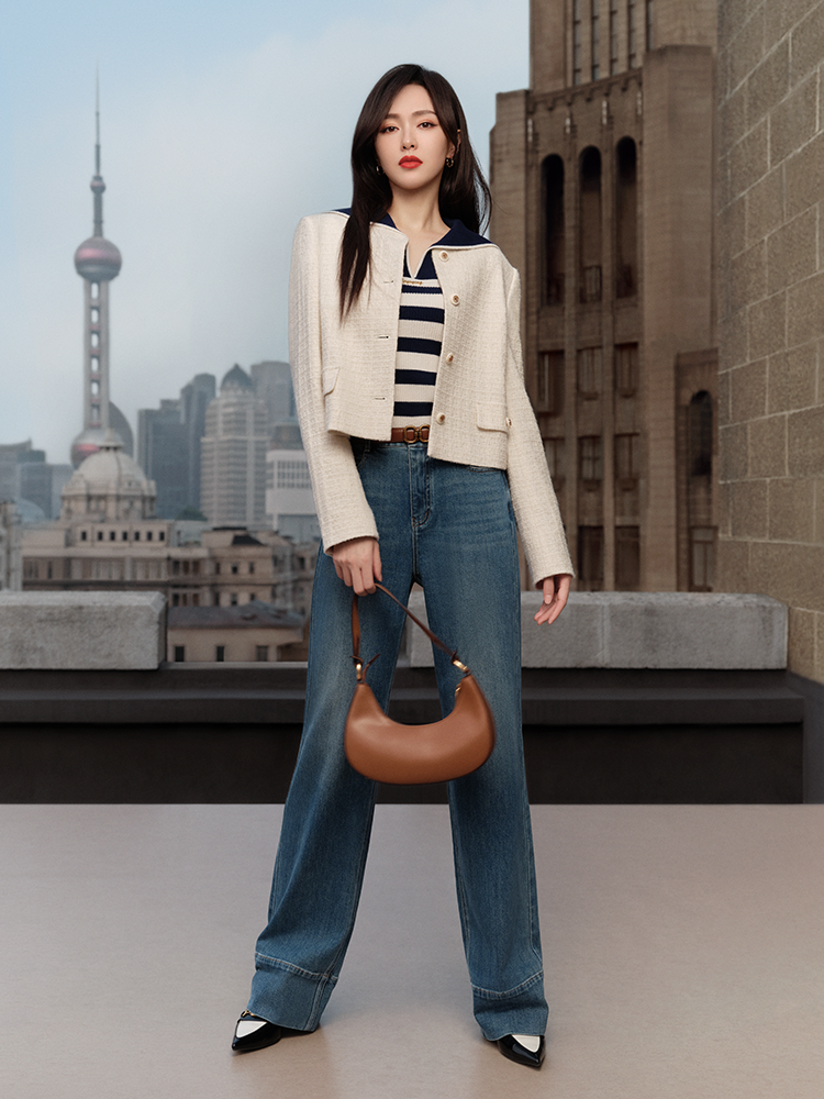 Straight-Leg Wide-Leg Jeans | Blue