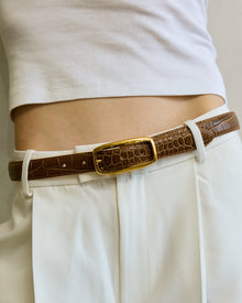 No. 19 Belt | Tuscan Croc/Gold