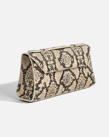 Cassandra Clutch | Dark Printed Python