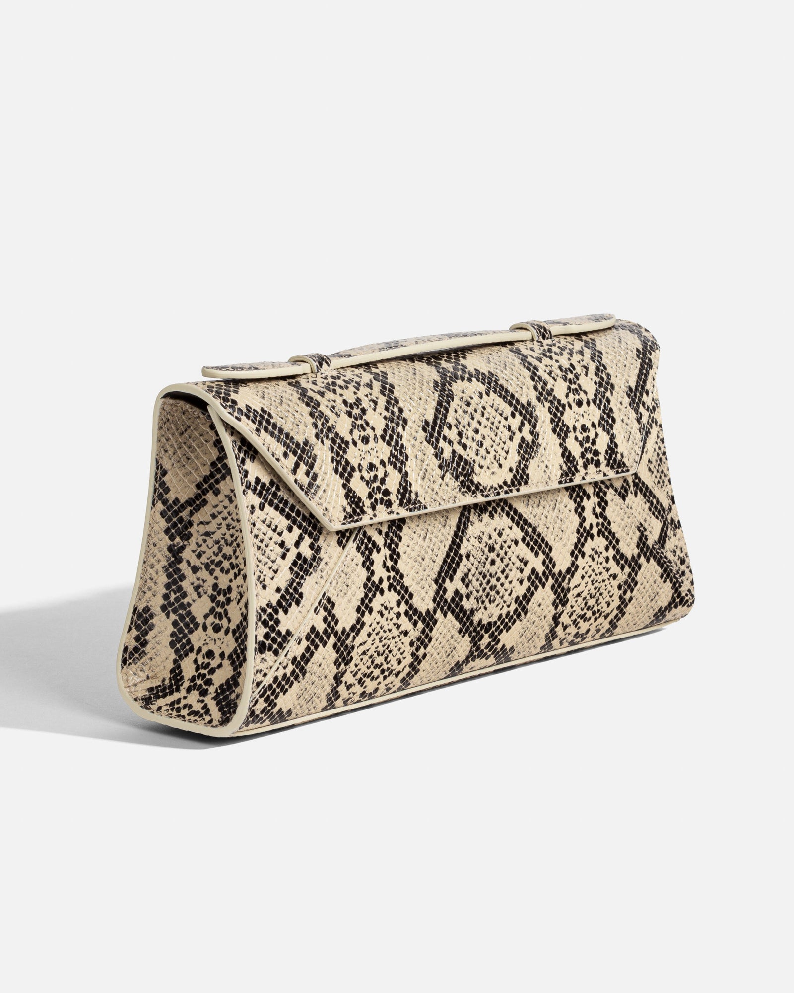 Cassandra Clutch | Dark Printed Python