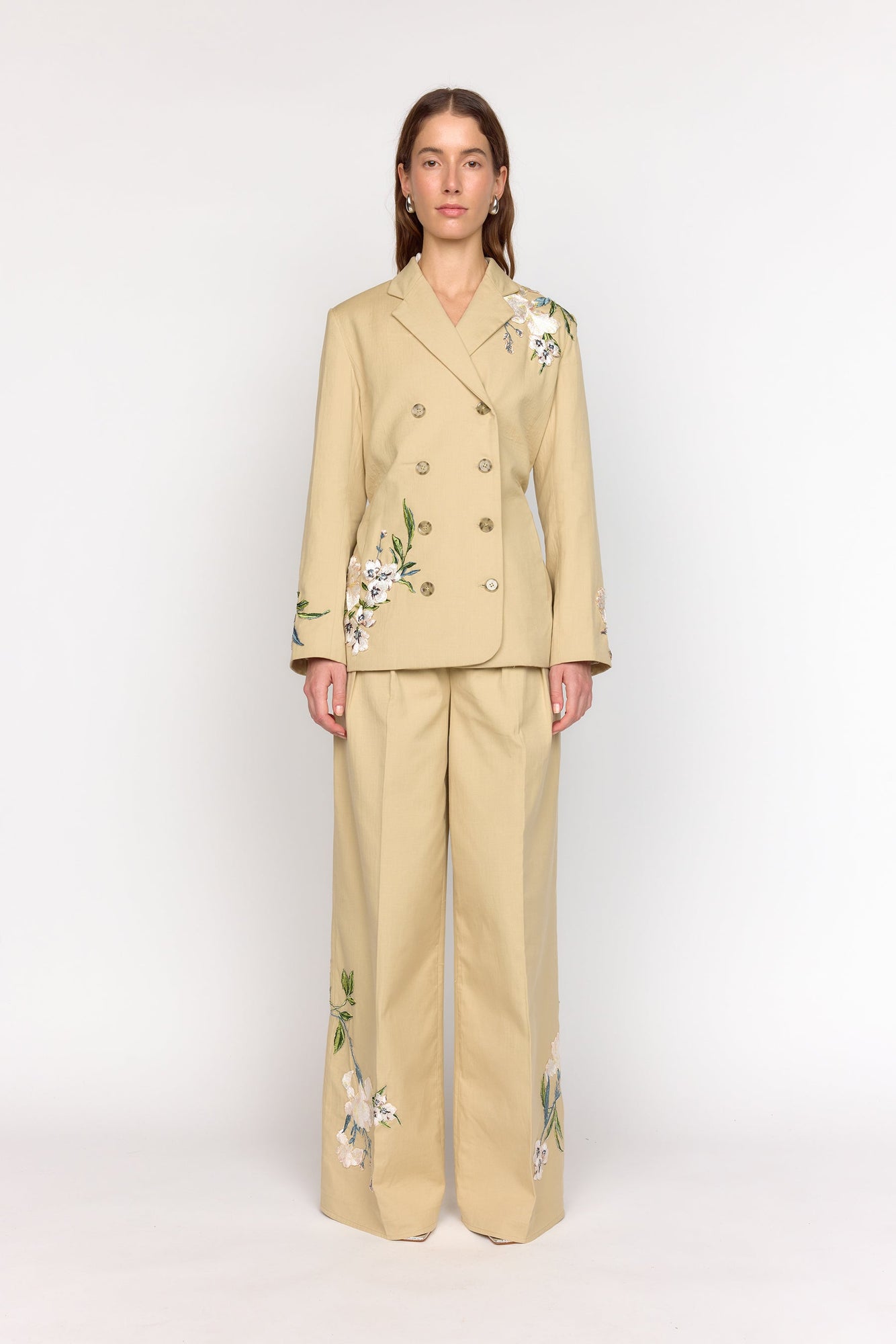 Brenna Blazer | Sand Embroidery