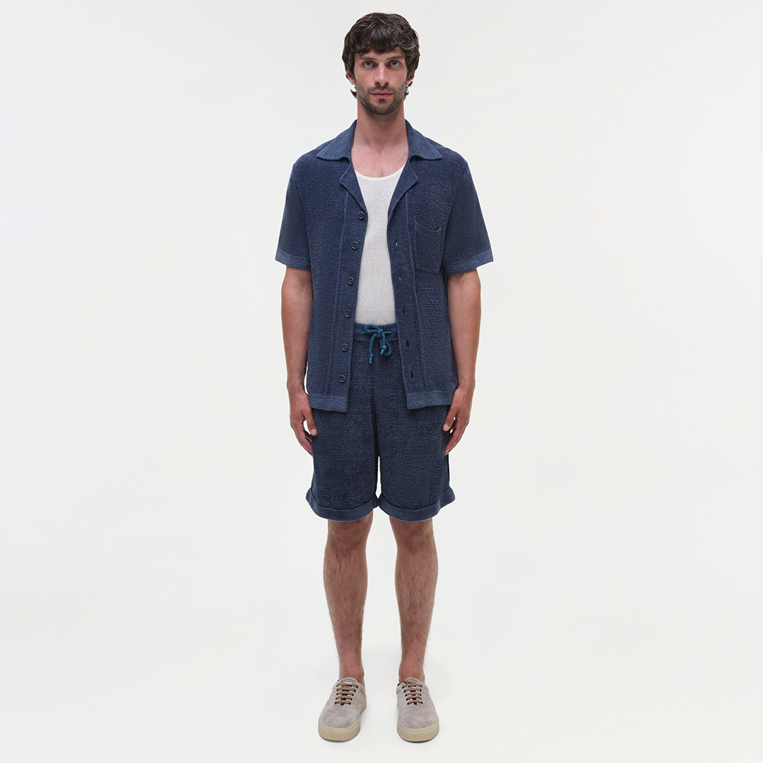 Mens | Ozzie Terry Knit Shirt | Steel