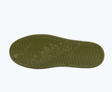 Bottom view of a Native Shoes Jefferson | Iguana Green/ Tuff Green Footwear