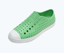 Angled view of a Native Shoes Jefferson | Candy Green/ Shell White Footwear