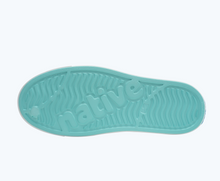 Bottom view of a Native Shoes Jefferson Block | Hydrangea Blue/ Coastal Blue/ Regatta Mountain Block Footwear