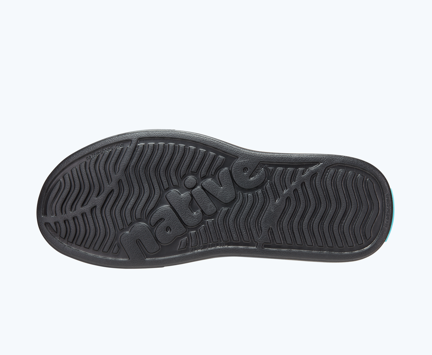 Bottom view of a Native Shoes Miles | Jiffy Black/ Jiffy Black Footwear