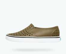 Side view of a Native Shoes Adults Miles | Utili Green/ Shell White Footwear