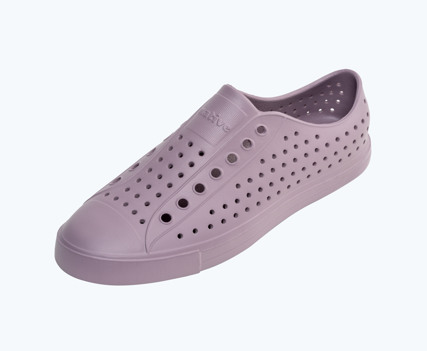 Angled view of a Native Shoes Jefferson Bloom Archive | Wildflower Purple Footwear