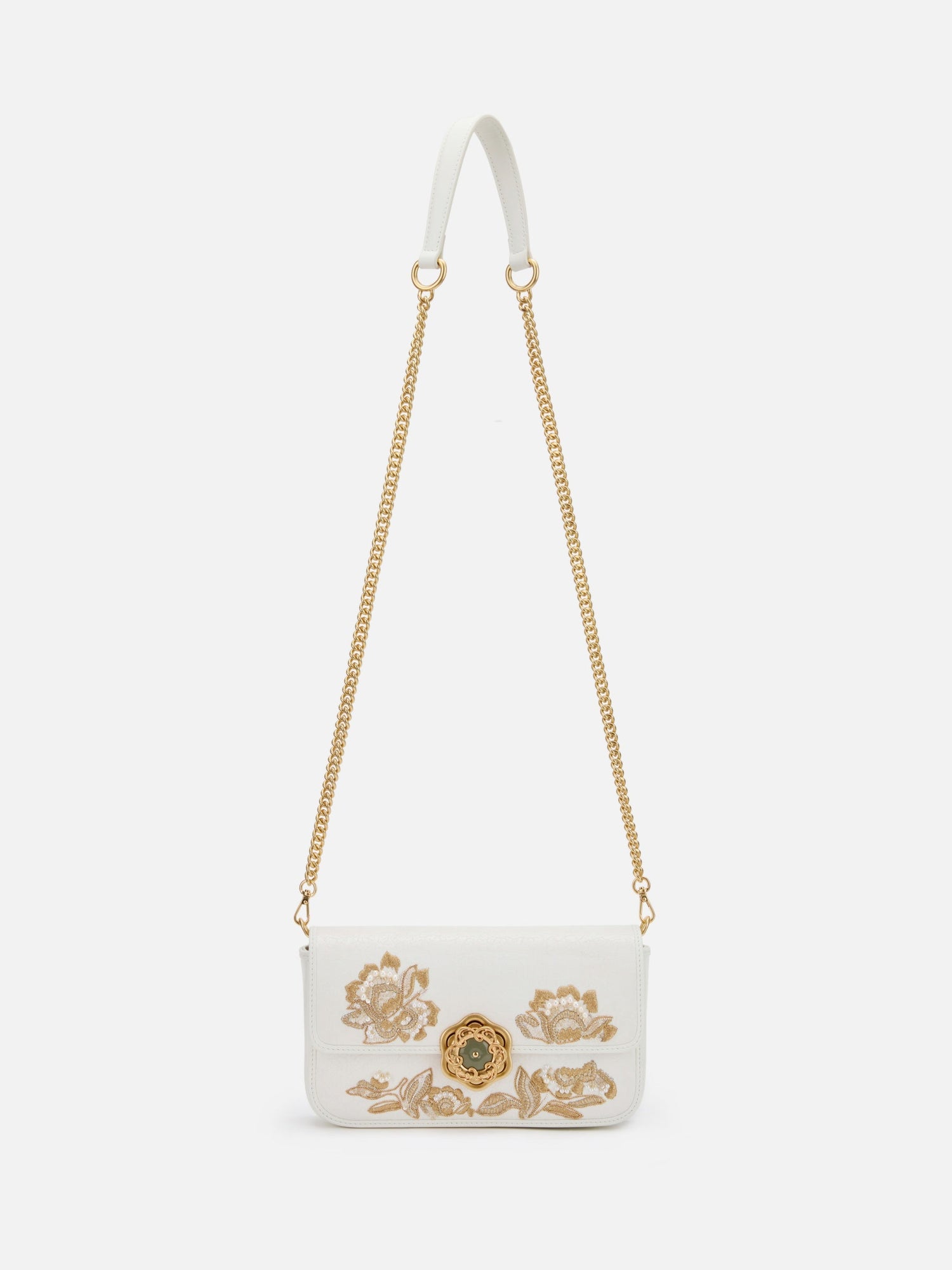 Chinese Style Embroidered Bag | White