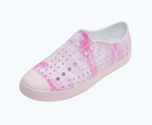 Angled view of a Native Shoes Jefferson Print | Shell White/ Milk Pink/ Pink Clouds Footwear