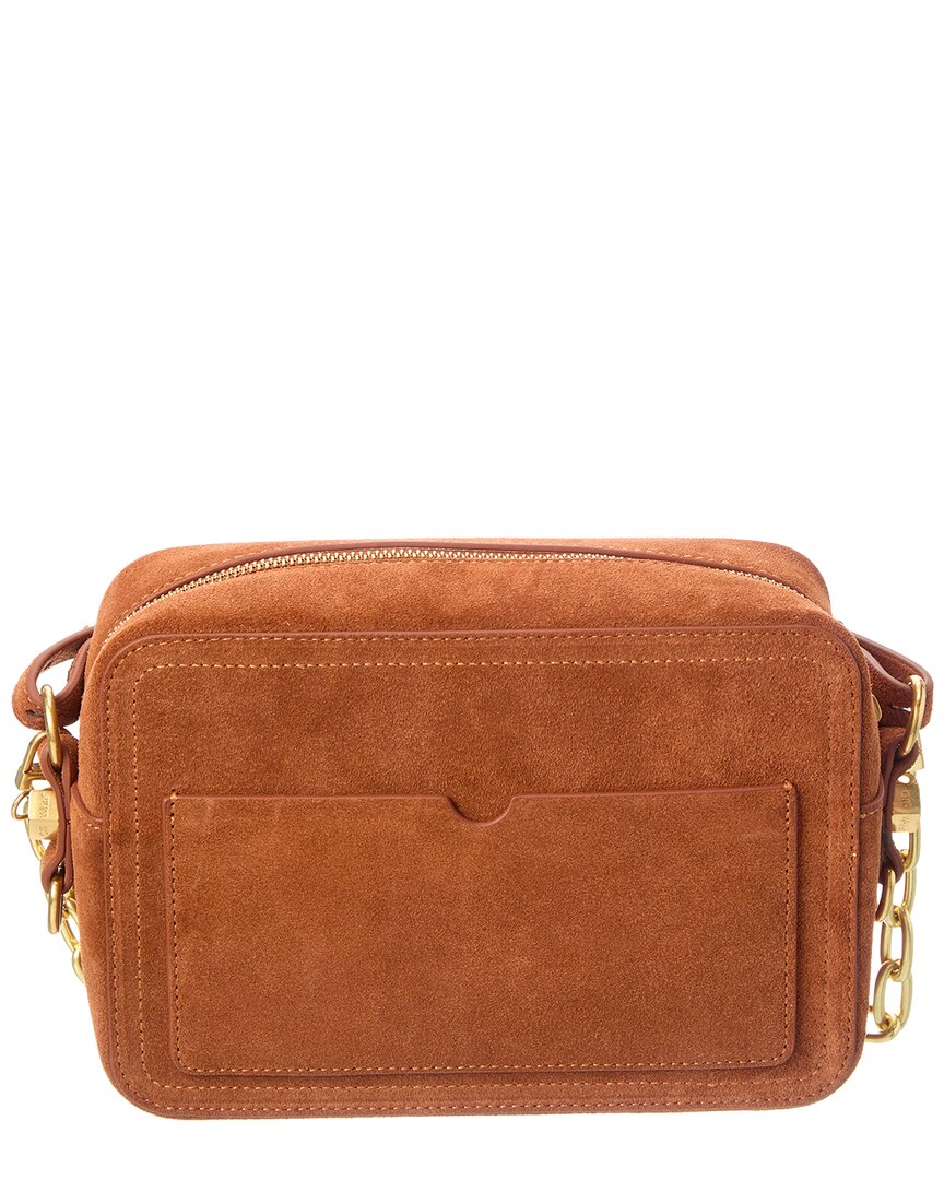 Off-White | Womens | Medium Suede Camera Bag | Brown