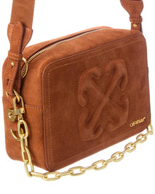 Off-White | Womens | Medium Suede Camera Bag | Brown