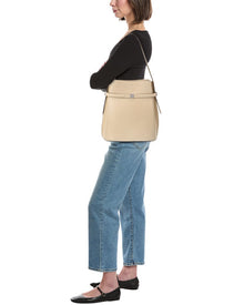 TOTEME | Womens | Belted Leather Bucket Bag | Beige